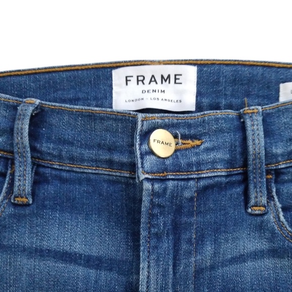 FRAME Women's Tux Stripe Le High‎ Skinny Crop Jeans Size 27 - Picture 5 of 13